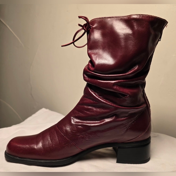 Santana From Canada Waterproof Women's Burgundy Leather Boots 8 - Picture 4 of 10